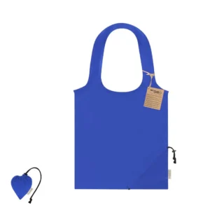 Borsa shopper pieghevole in cotone Lecton colore blu