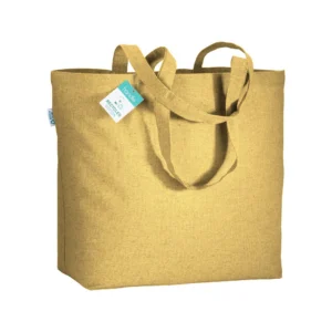 Borsa shopper portofino in cotone riciclato colore giallo