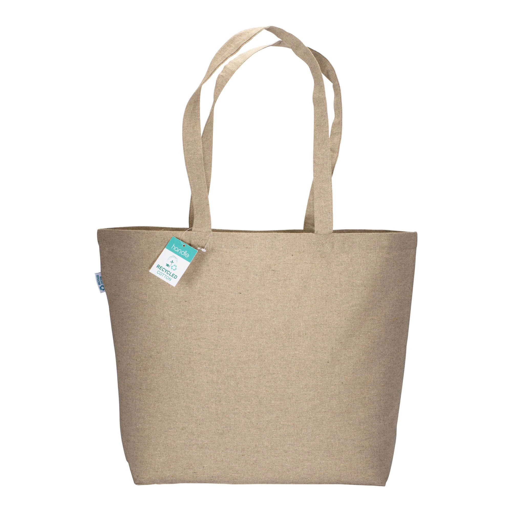 Borsa shopper portofino in cotone riciclato colore naturale