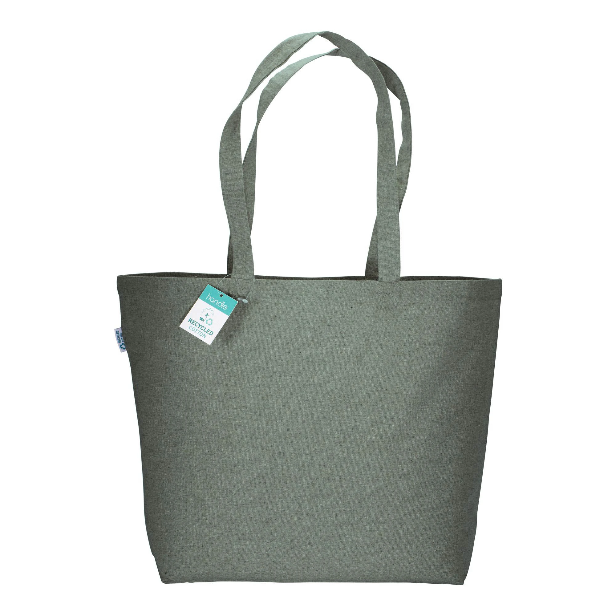 Borsa shopper portofino in cotone riciclato colore verde