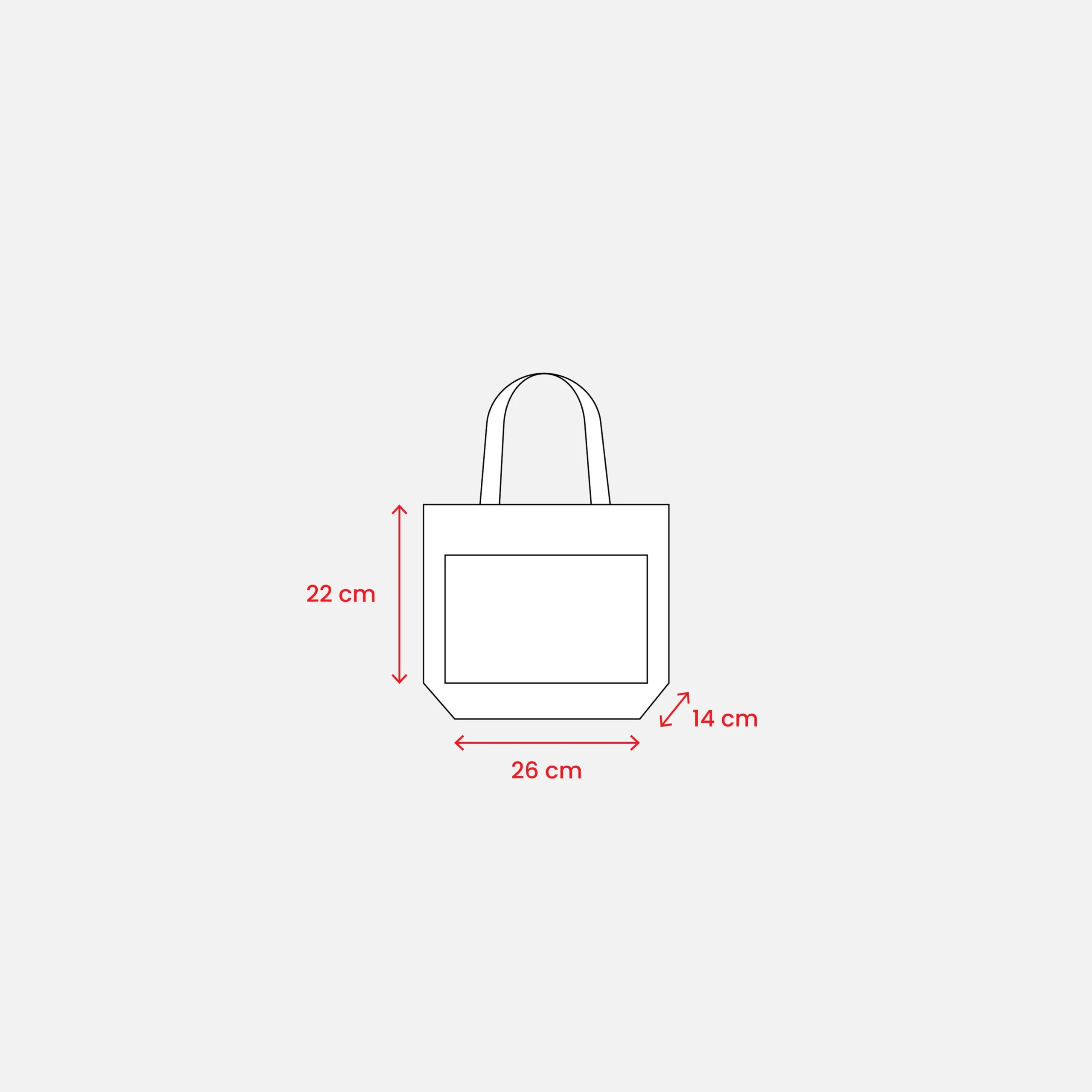 Borsa shopper Mini Procida in juta con tasca e manici in cotone misure